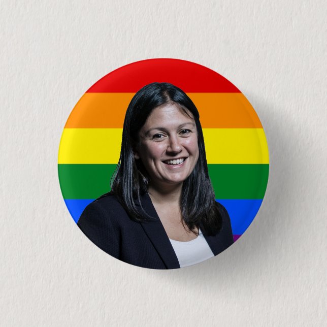 Bóton Redondo 2.54cm Crachá LGBT Lisa Nandy (Frente)