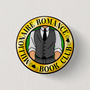 Bóton Redondo 2.54cm Crachá Millionaire Romance Book Club