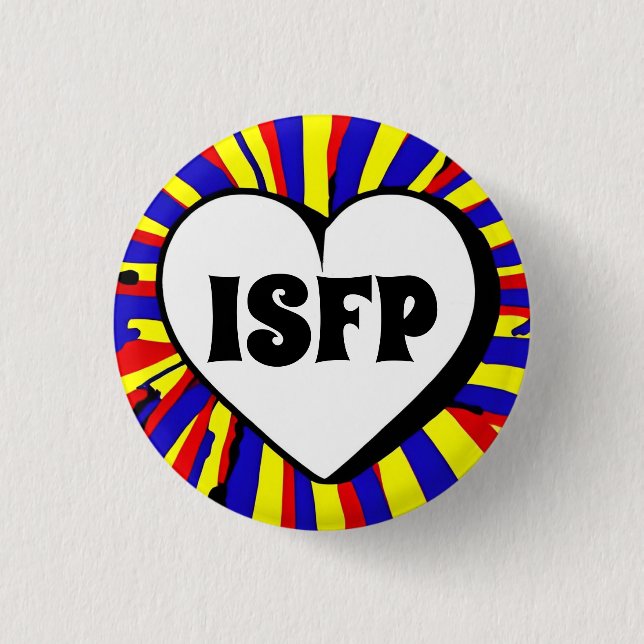 Bóton Redondo 2.54cm CRACHÁ redondo ISFP MBTI 3 Cm (Frente)