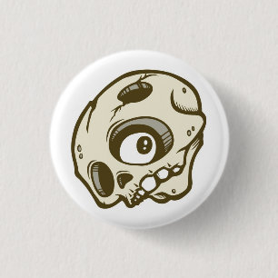 Bóton Redondo 2.54cm Crânio
