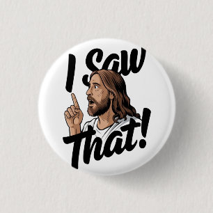 Bóton Redondo 2.54cm Cristo Jesus está te observando, Jesus eu vi aquil