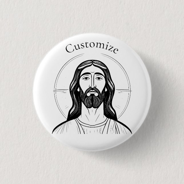 Bóton Redondo 2.54cm Cristo Jesus Thunder_Cove (Frente)