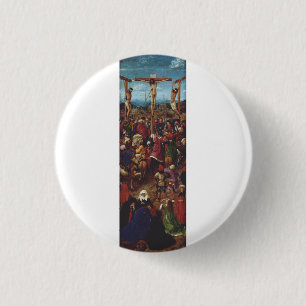 Bóton Redondo 2.54cm Crucificação por Van Eyck