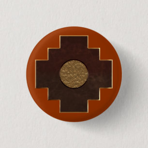 Bóton Redondo 2.54cm Cruz de Chakana