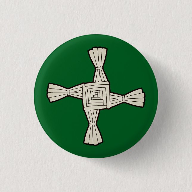 Bóton Redondo 2.54cm cruz de Santa Brígida (Frente)