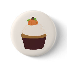 Cupcake de abóbora - Crachá arredondado