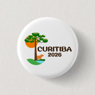 Bóton Redondo 2.54cm Curitiba Brazil 2026 International Convention Pin