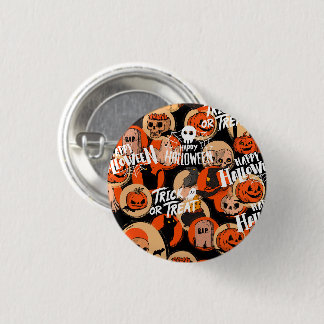 Bóton Redondo 2.54cm Cute e Assustador Halloween Vibrações Assustadoras