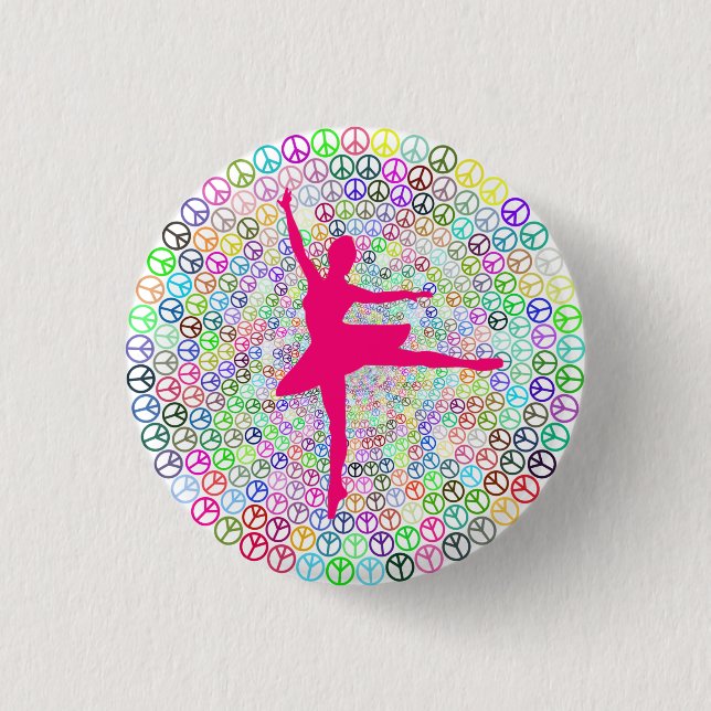 Bóton Redondo 2.54cm Dança pela Paz   (Frente)