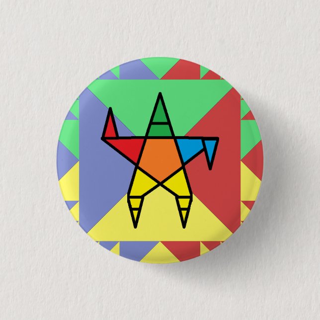 Bóton Redondo 2.54cm Dancing Sanghagram Button (Frente)