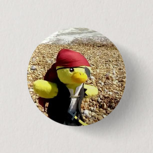 Bóton Redondo 2.54cm Danny Duck o Pirata