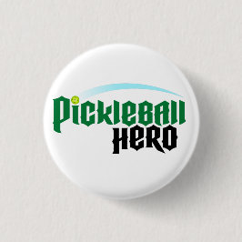 Bóton Redondo 2.54cm De "botão do logotipo do herói Pickleball"