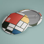 Bóton Redondo 2.54cm De Stijl Inspirou o Monograma dos Quadrados Primár<br><div class="desc">De Stijl (Piet Mondrian) inspirou design com monograma personalizável (ou deixa vazio para apagar). De Stijl, holandês do "estilo", também chamado de neoplasticismo, é um movimento de arte iniciado nos Países Baixos em 1917 voltado para formas retilíneas e cores primárias. O estilo passou pelo tempo e funciona perfeitamente no enriquecimento...</div>
