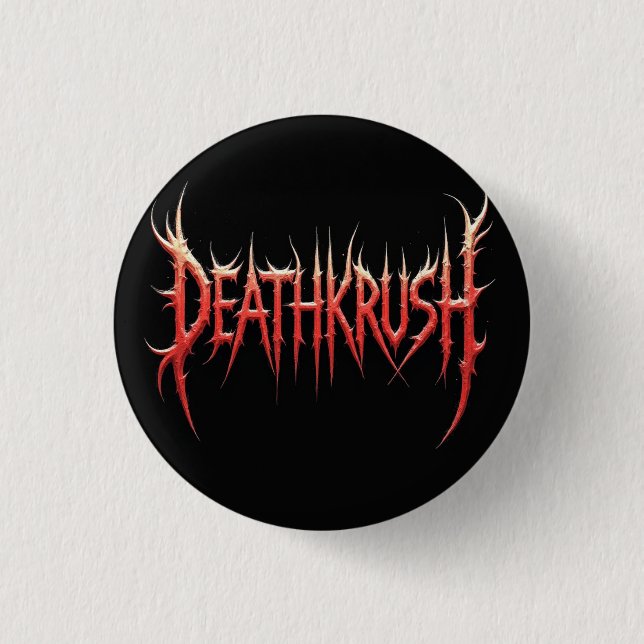 Bóton Redondo 2.54cm Deathkrush - Pin button (Frente)