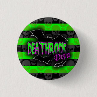 Bóton Redondo 2.54cm Deathrock Diva Button