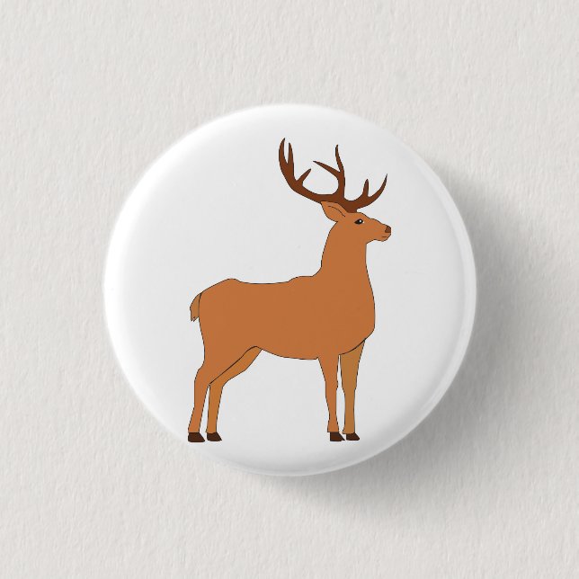 Bóton Redondo 2.54cm Deer (Frente)