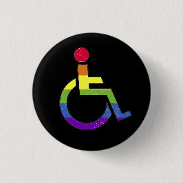 Bóton Redondo 2.54cm Deficiência do Orgulho LGBT