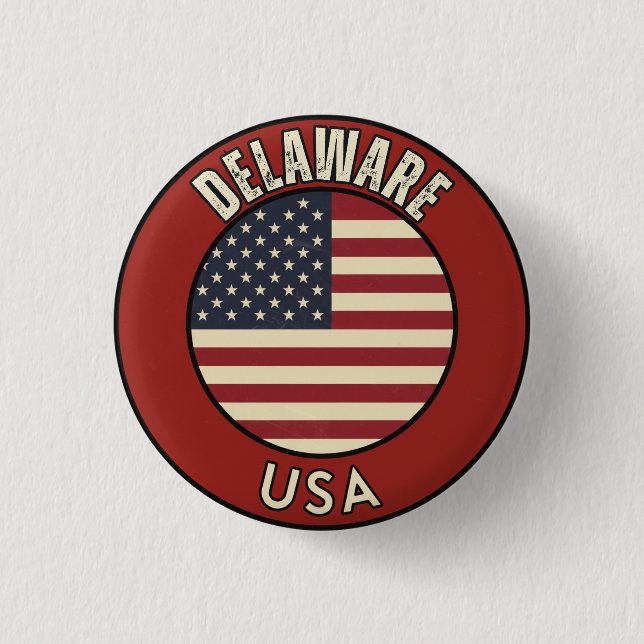 Bóton Redondo 2.54cm Delaware Estados Unidos da América (Frente)