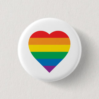 Bóton Redondo 2.54cm Design colorido do arco-íris do orgulho |