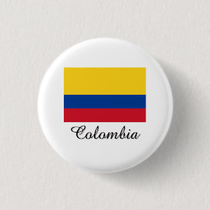 Bóton Redondo 2.54cm Design da bandeira de Colômbia