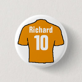 Bóton Redondo 2.54cm Design de Camisa de Futebol para Personalizar.