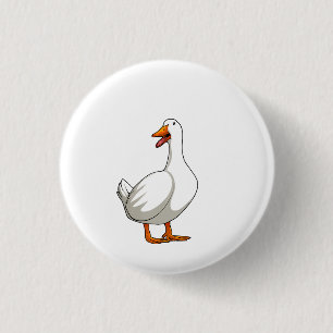 Bóton Redondo 2.54cm Design de Pato Fofo para Homens Amantes de Aves e