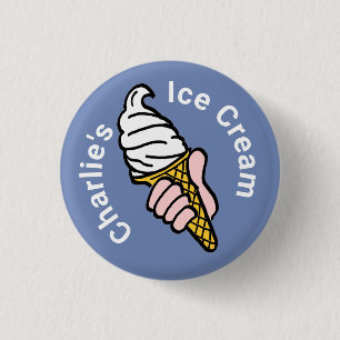 Bóton Redondo 2.54cm Design de sorvete para o vendedor de Sorvetes