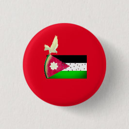 Bóton Redondo 2.54cm Designs de Melancia de Suporte da Palestina Vermel