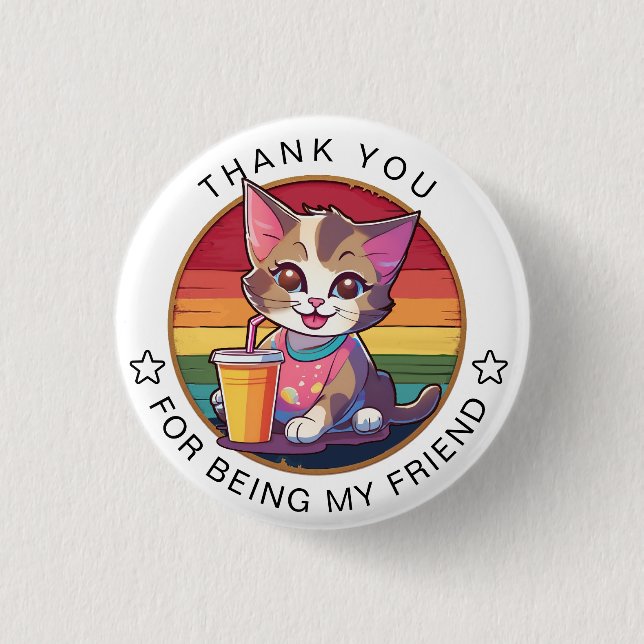 Bóton Redondo 2.54cm dia da amizade (Frente)