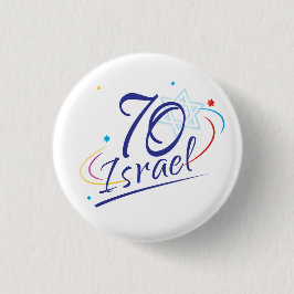 Bóton Redondo 2.54cm Dia da Independência 2018, 70 anos em Israel