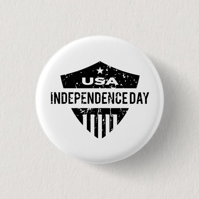 Bóton Redondo 2.54cm Dia da Independência dos EUA 4 de julho (Frente)
