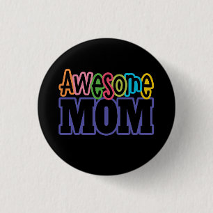 Bóton Redondo 2.54cm Dia de as mães Colorido da Mãe  Botão Pin