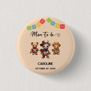 Bóton Redondo 2.54cm Dia De Los Muertos Chá de fraldas Fiesta