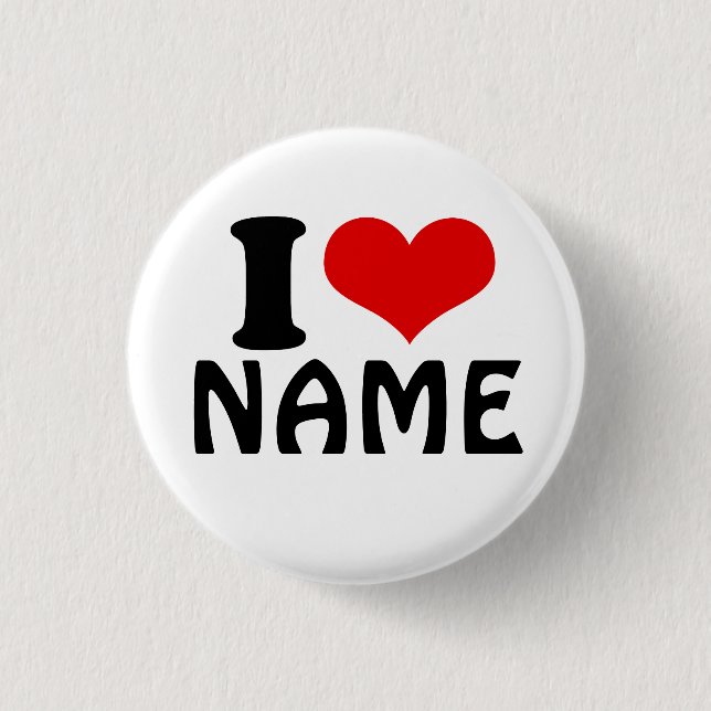 Bóton Redondo 2.54cm Dia de os namorados personalizável que amo persona (Frente)