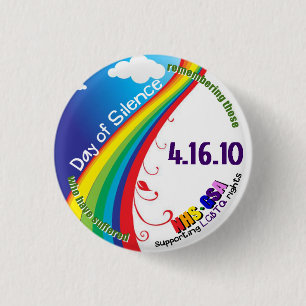 Bóton Redondo 2.54cm Dia do silêncio