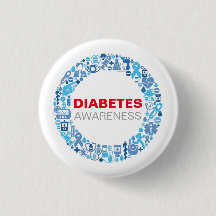Diabetes Awarenss Blue Circle with símbolo