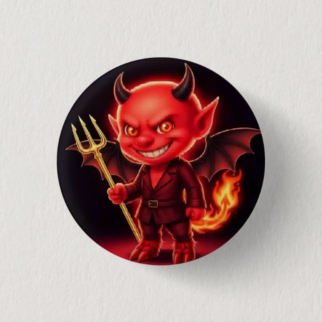 Bóton Redondo 2.54cm Diabinho atrevido (Frente)