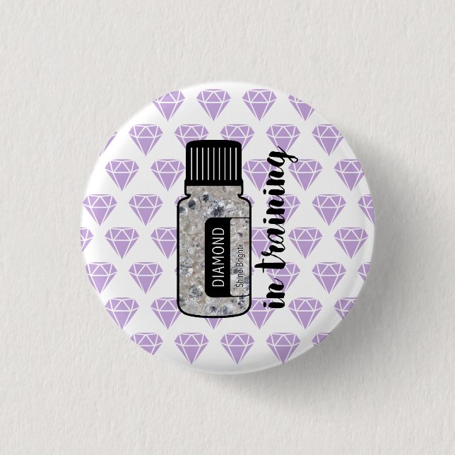 Bóton Redondo 2.54cm Diamante no botão do treinamento (Frente)
