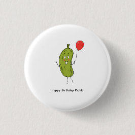 Bóton Redondo 2.54cm Distintivo de pepino de aniversário, botão, alfine