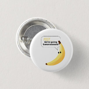 Bóton Redondo 2.54cm Dívidas Favoritas de Festa de Banana Retro Engraça