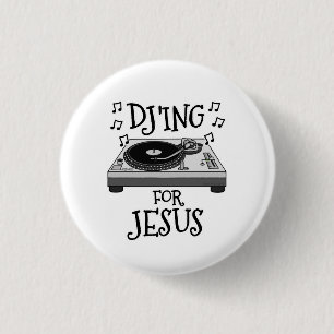 Bóton Redondo 2.54cm DJ por Jesus, Líder de Juventude Musicista Cristã