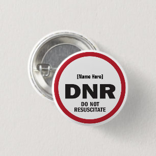 Bóton Redondo 2.54cm DNR não reanimam