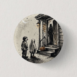 Bóton Redondo 2.54cm Doce ou travessura Halloween Horror