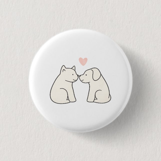 Bóton Redondo 2.54cm Dog Love (Frente)