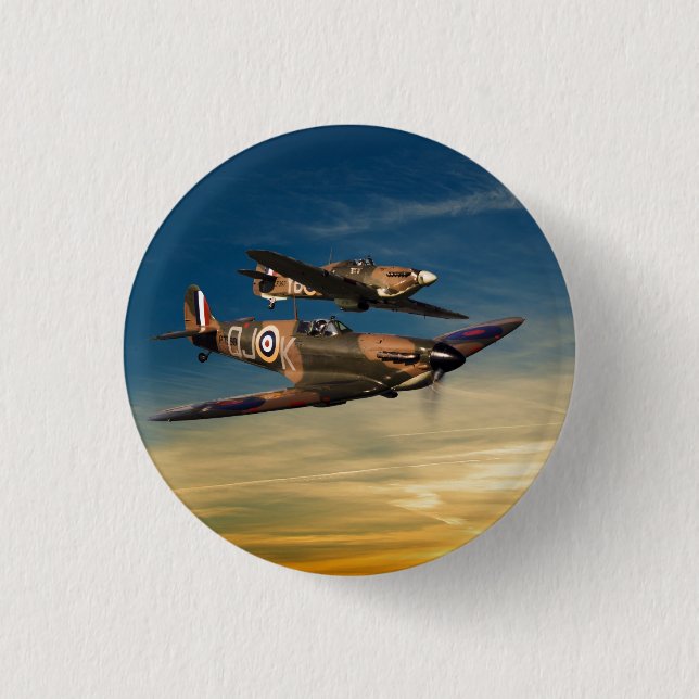 Bóton Redondo 2.54cm Dois Supermarines (Frente)