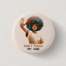 "Don´t touch my hair"- Frau mit Afro- Illustration