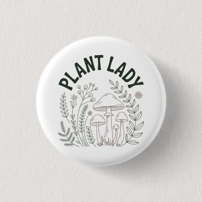 Bóton Redondo 2.54cm Dona das plantas (Frente)