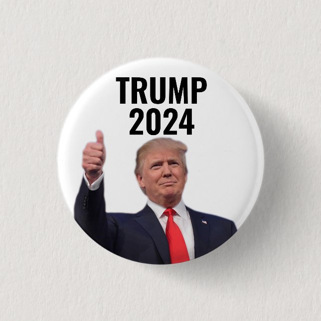 Bóton Redondo 2.54cm Donald Trump 2024 (Frente)
