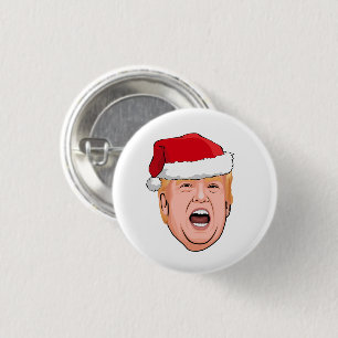 Bóton Redondo 2.54cm DONALD TRUMP Christmas