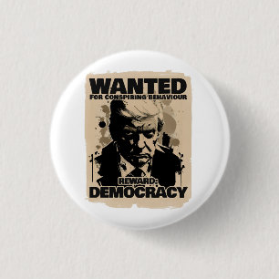 Bóton Redondo 2.54cm Donald Trump Mugshot queria Poster - Contagem de G